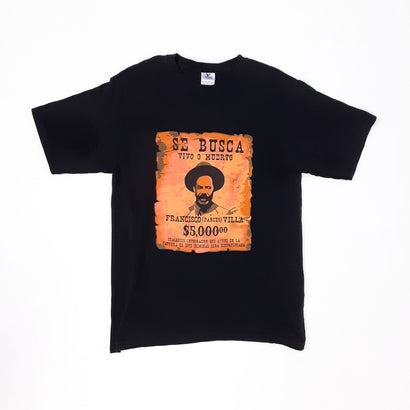 Men's Pancho Villa Wanted Black T-Shirt