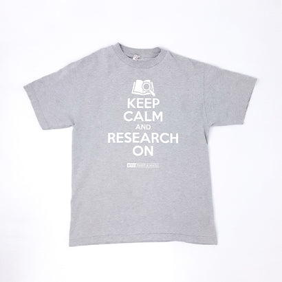 Unisex BYU Keep Calm Research On Gray T-Shirt