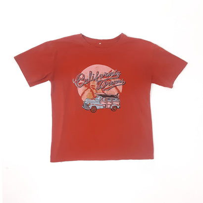 Men's California Dreams Beach Cruiser Red T-Shirt
