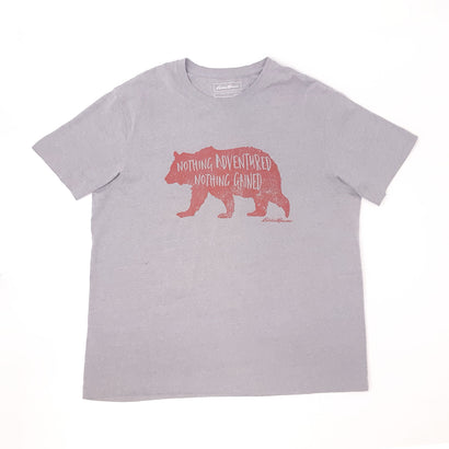 Men's Bear Nothing Adventured Nothing Gained Gray T-Shirt