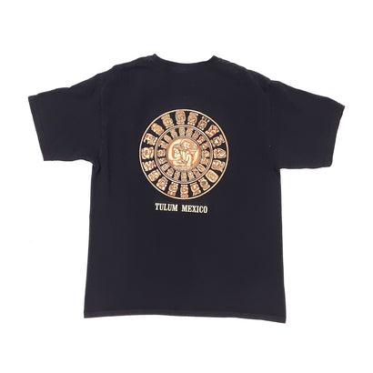 Men's Tulum Mexico Mayan Symbols Black T-Shirt