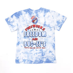 Unisex Bucee's Patriotic Tie Dye Blue T-Shirt