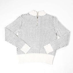 Women's Vintage Banana Republic Pullover Mock Neck 3/4 Zipper White Sweater