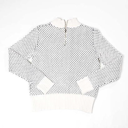 Women's Vintage Banana Republic Pullover Mock Neck 3/4 Zipper White Sweater