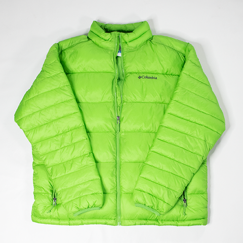 Men's Columbia Quilted Lime Green Zipper Jacket – MendedEarth