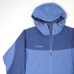 Women's Columbia Two-Tone Blue Hooded Zipper Jacket