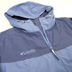 Women's Columbia Two-Tone Blue Hooded Zipper Jacket