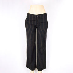 Women's Pinstripe Black Pants