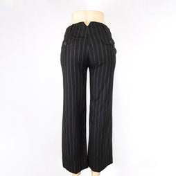 Women's Pinstripe Black Pants