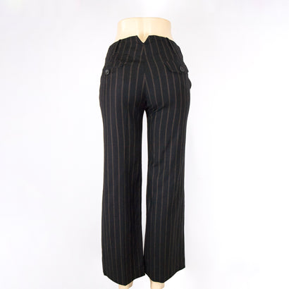 Women's Pinstripe Black Pants