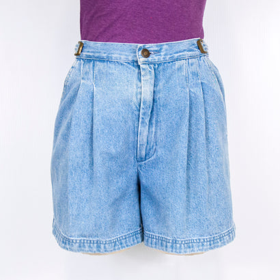 Women's High Waist Denim Blue Shorts