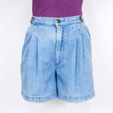 Women's High Waist Denim Blue Shorts