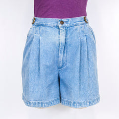 Women's High Waist Denim Blue Shorts