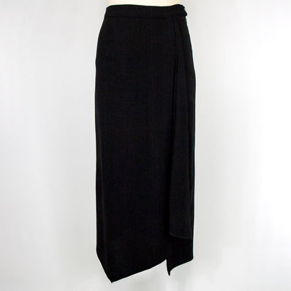 Women's Maxi Wrap Black Skirt