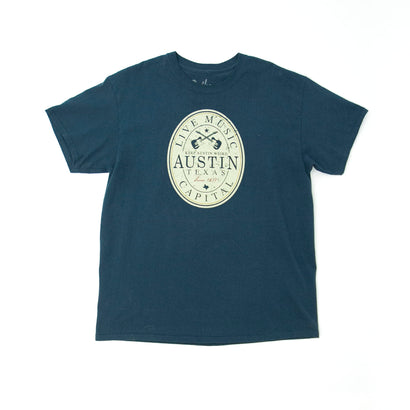 Men's Austin Live Music Capital - Keep Austin Weird Navy T-Shirt