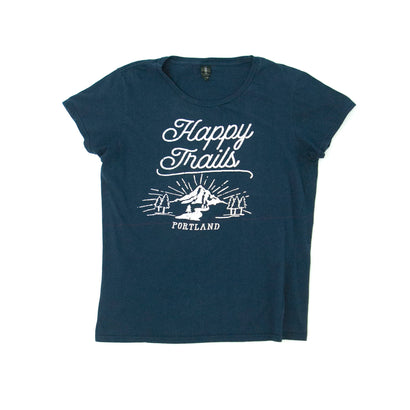 Women's Portland Happy Trails Navy T-Shirt