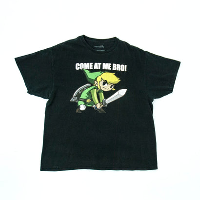 Men's Link/Zelda Come At Me Bro Black T-Shirt