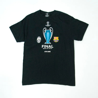 2015 UEFA Champions League Final Juventus vs. Barcelona Black T-Shirt