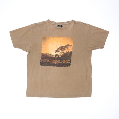 Men's New Zealand Sunset Brown T-Shirt