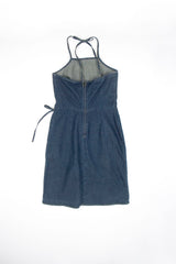 Women's Wrap Denim Blue Dress