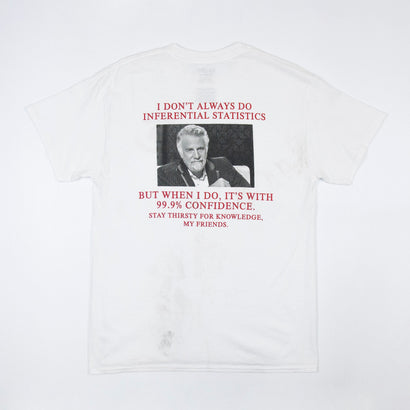 Men's Caveman AP Mathematics White T-Shirt