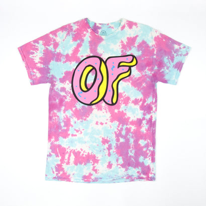 Men's Odd Future Donut Logo Pink Tie-Dye T-Shirt