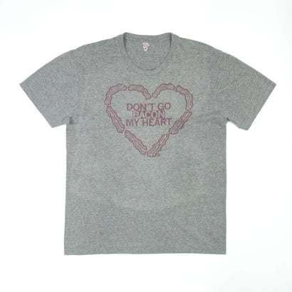Men's Don't Go BACON My Heart Gray T-Shirt