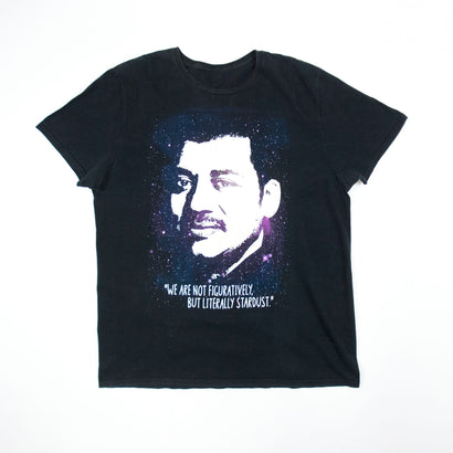 Men's Neil deGrasse Tyson - "We Are Not Figuratively, But Literally Strardust" Black T-Shirt