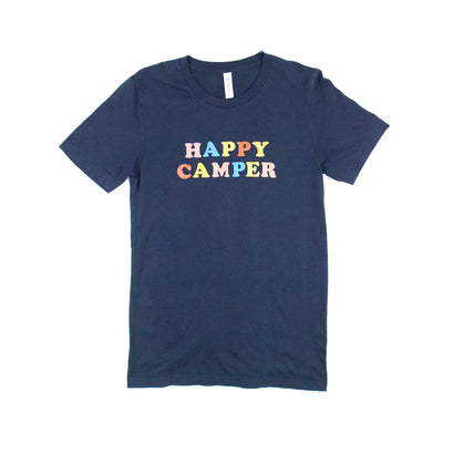 Women's Happy Camper Navy T-Shirt
