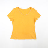 Women's Scoop Neck Yellow Top