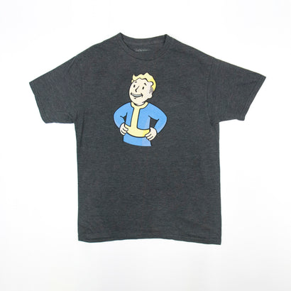 Men's Fallout Vault Boy Charcoal T-Shirt