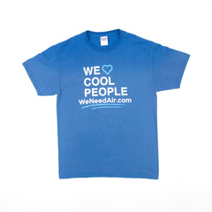 Men's WeNeedAir.com - We Cool People Blue T-Shirt