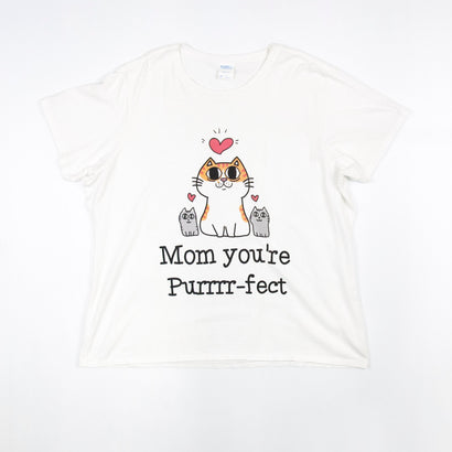 Women's Mom You're Purrrr-fect White T-Shirt