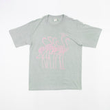 Unisex Vintage - Flamingos South of the Border Gray T-Shirt