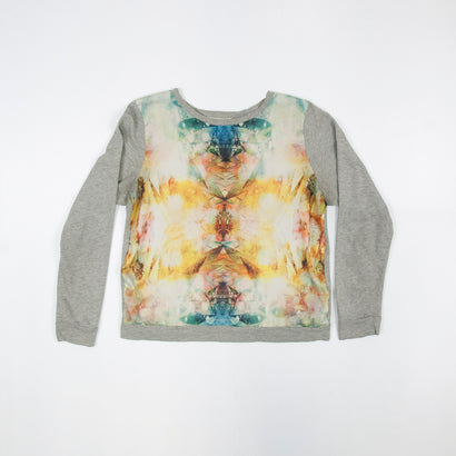 Women's Tie Dye Print Gray Sweatshirt