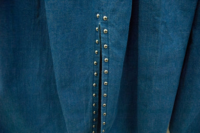 Women's Denim Front Slit Blue Skirt