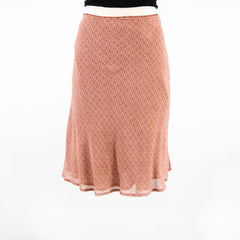 Women's Circular Print Orange Skirt