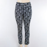 Women's Floral Print Black Pants
