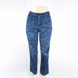 Women's Denim Paisley Print Blue Jeans