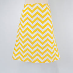 Women's A-Line Chevron Yellow Skirt