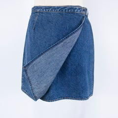 Women's Denim Wrap Blue Skirt