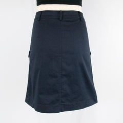 Women's Cargo Style Button Navy Skirt