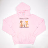 Women's Dogs Make Me Happy Pink Hoodie