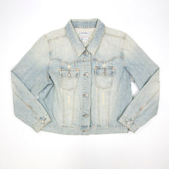 Women's Beaded Detail Denim Blue Jacket