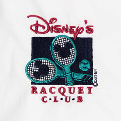 Unisex Vintage Disney's Racquet Club Embroidered White Windbreaker Zipper Jacket