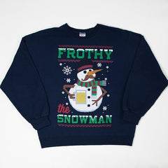 Men's Frothy the Snowman Holiday Navy Sweatshirt