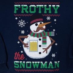 Men's Frothy the Snowman Holiday Navy Sweatshirt