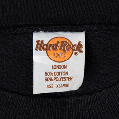 Unisex Vintage 1990 Xmas Hard Rock Cafe Black Sweatshirt