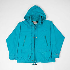 Women's Vintage L.L. Bean Teal Hooded Zipper Jacket