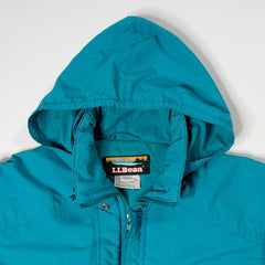 Women's Vintage L.L. Bean Teal Hooded Zipper Jacket